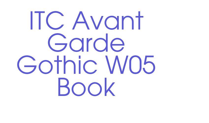 ITC Avant Garde Gothic W05 Book Font Download