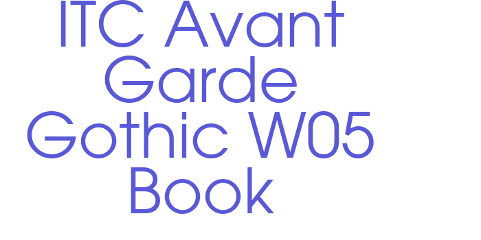 ITC Avant Garde Gothic W05 Book Font Download