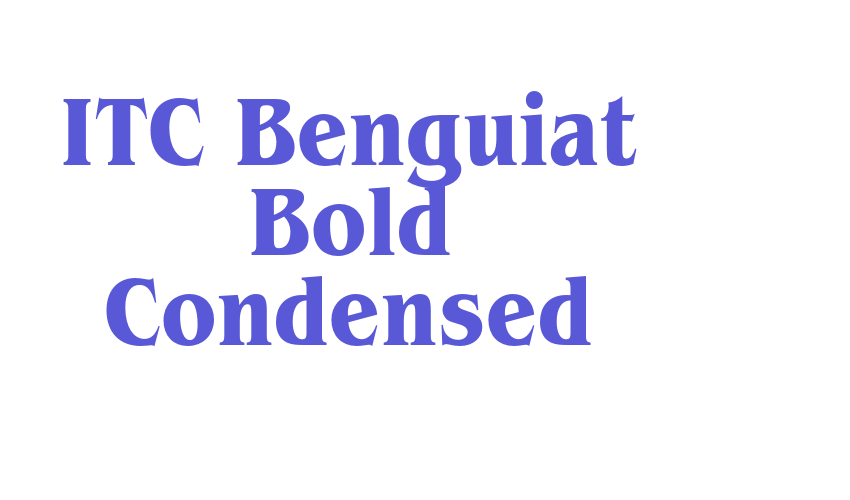 ITC Benguiat Bold Condensed Font Download