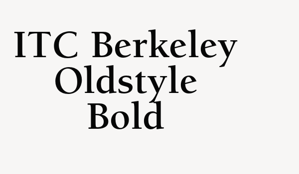 ITC Berkeley Oldstyle Bold Font