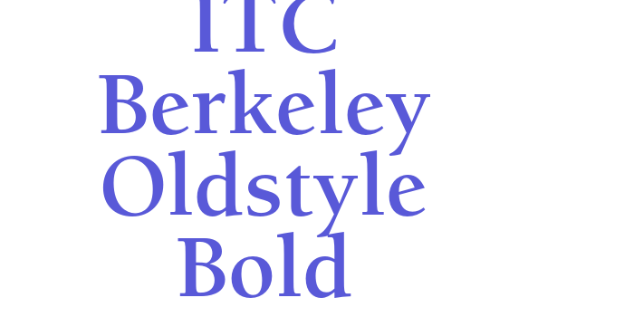 ITC Berkeley Oldstyle Bold Font