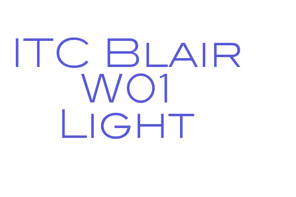 ITC Blair W01 Light Font