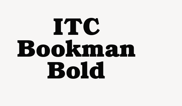 ITC Bookman Bold Font