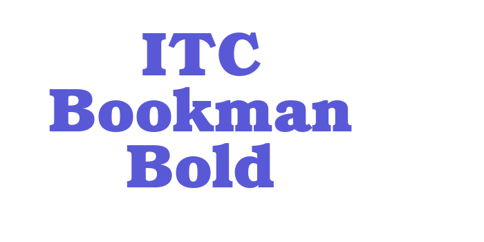 ITC Bookman Bold Font Download