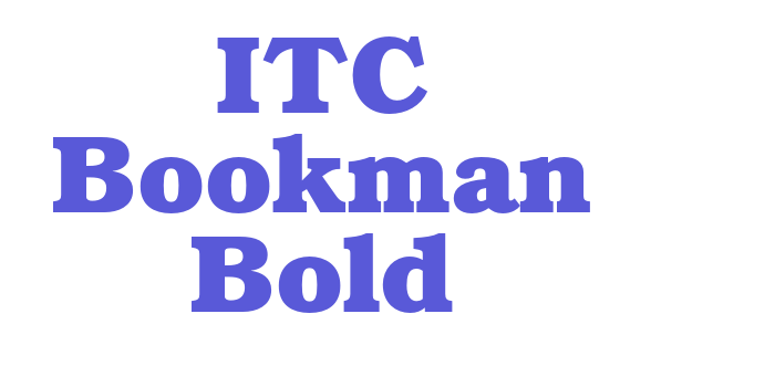 ITC Bookman Bold Font