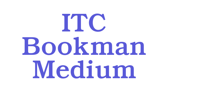 ITC Bookman Medium Font Download