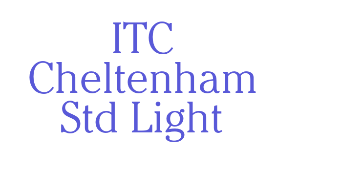 ITC Cheltenham Std Light Font Download