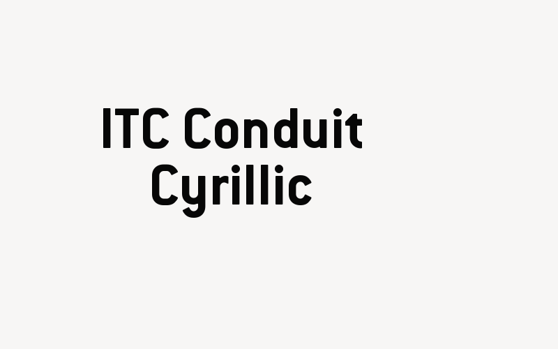 ITC Conduit Cyrillic Font