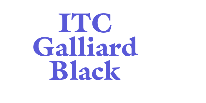 ITC Galliard Black Font Download