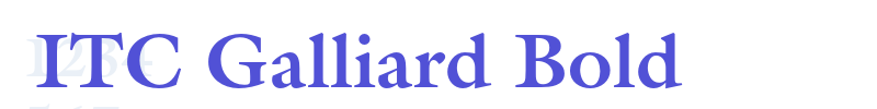 ITC Galliard Bold-font