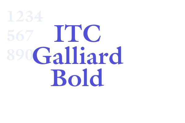 ITC Galliard Bold
