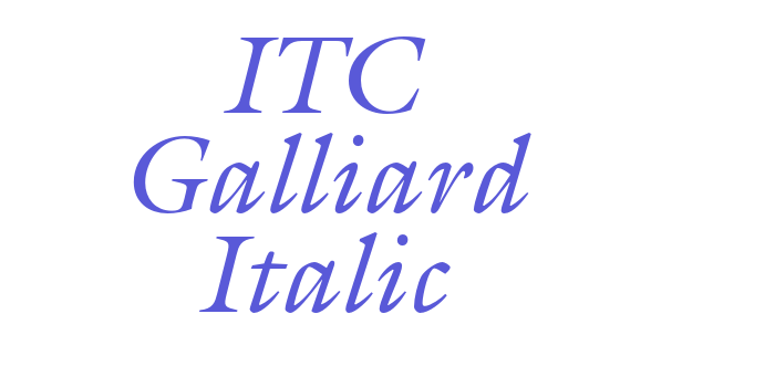 ITC Galliard Italic Font