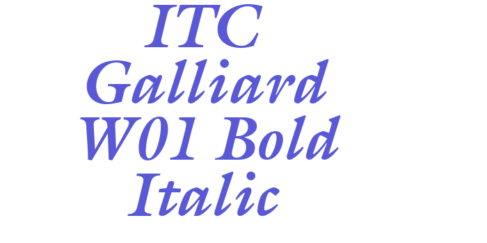 ITC Galliard W01 Bold Italic Font Download