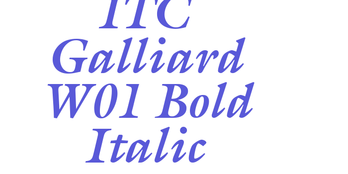 ITC Galliard W01 Bold Italic Font