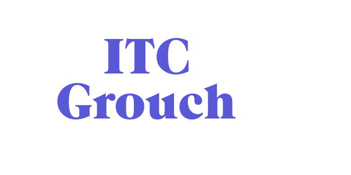 ITC Grouch Font