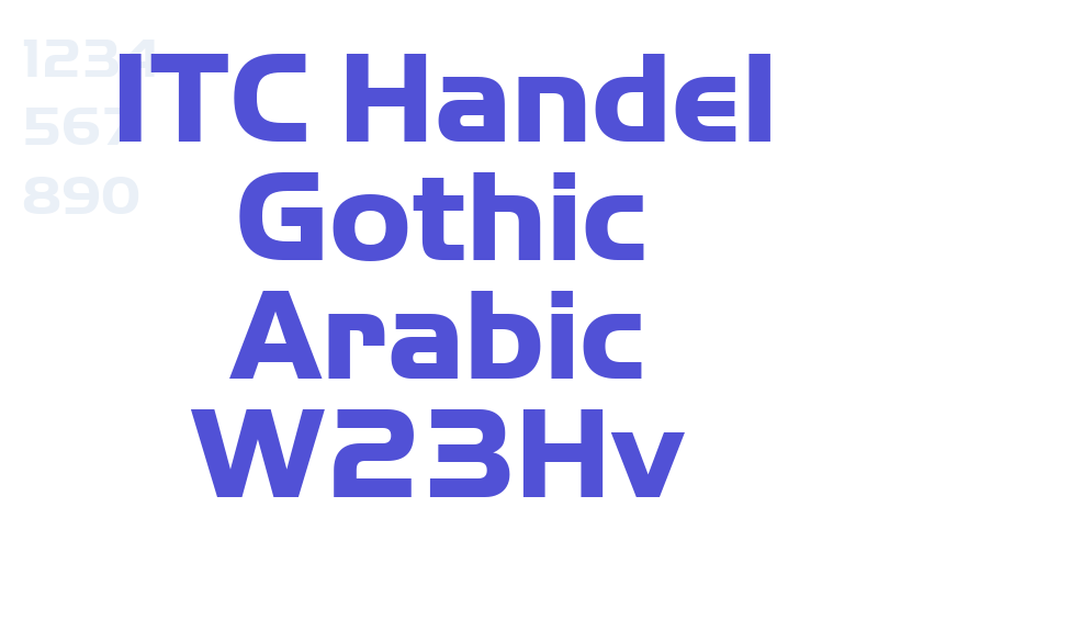 ITC Handel Gothic Arabic W23Hv-font-download