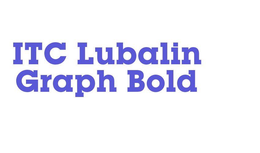 ITC Lubalin Graph Bold Font Download