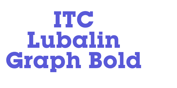 ITC Lubalin Graph Bold Font Download