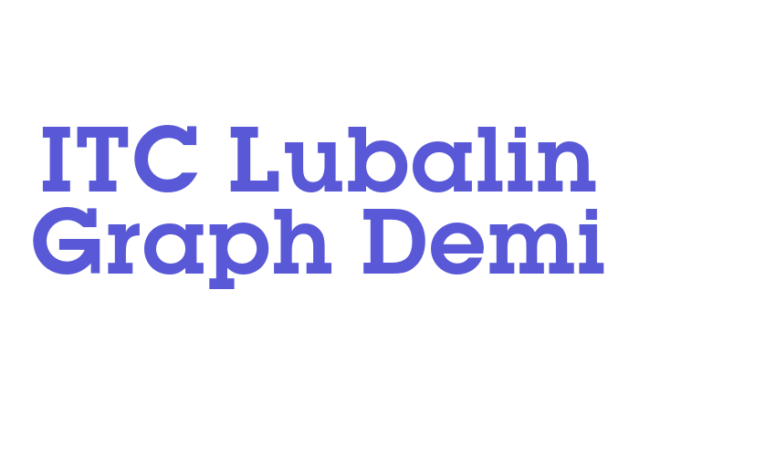 ITC Lubalin Graph Demi Font Download