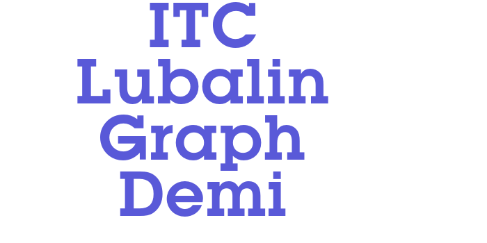 ITC Lubalin Graph Demi Font Download