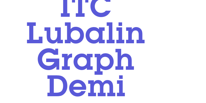 ITC Lubalin Graph Demi Font