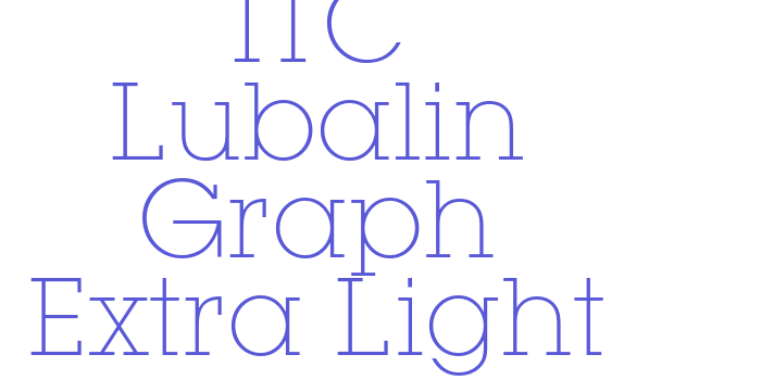 ITC Lubalin Graph Extra Light Font