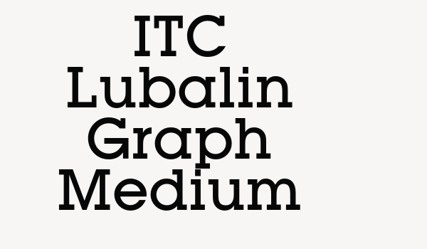 ITC Lubalin Graph Medium Font