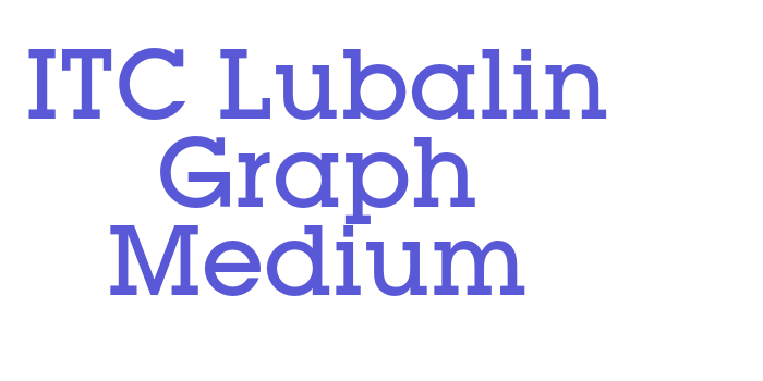 ITC Lubalin Graph Medium Font Download