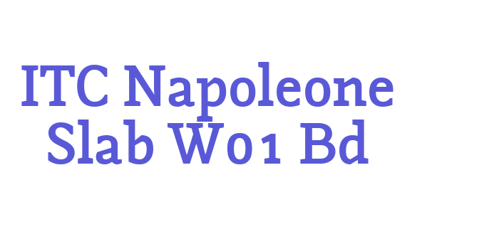 Download ITC Napoleone Slab W01 Bd Font