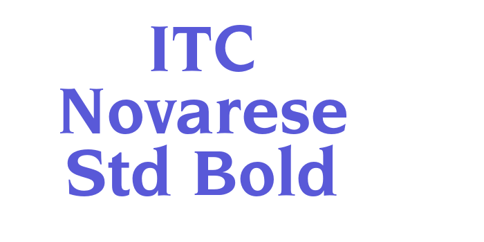 ITC Novarese Std Bold Font