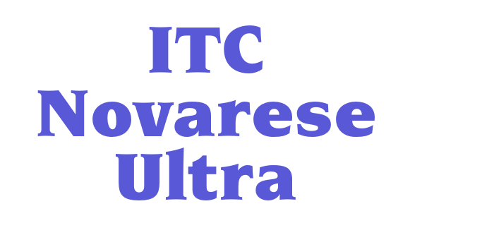 ITC Novarese Ultra Font