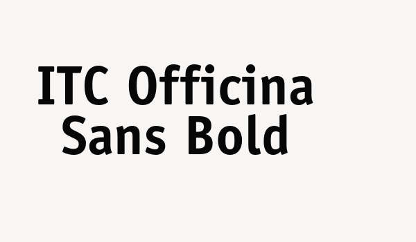 ITC Officina Sans Bold Font