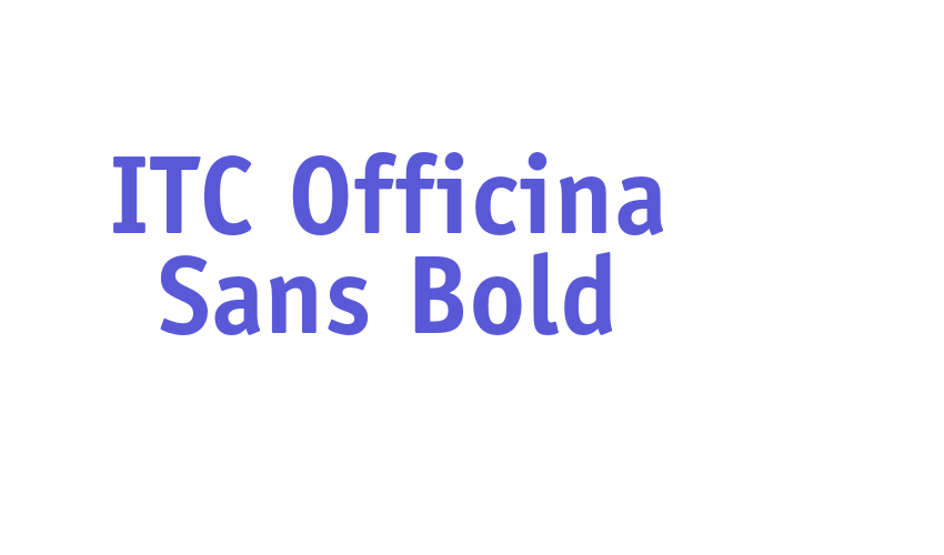 ITC Officina Sans Bold Font Download