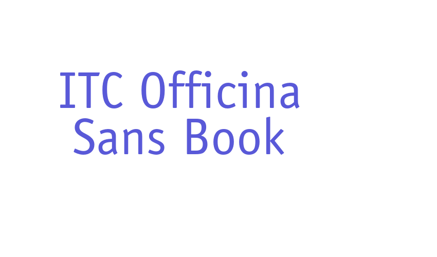 ITC Officina Sans Book Font Download