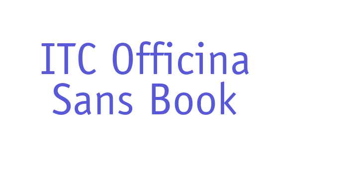 ITC Officina Sans Book Font Download