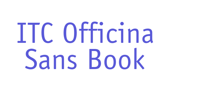 ITC Officina Sans Book Font