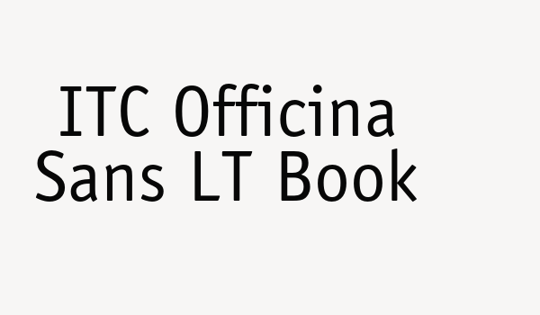 ITC Officina Sans LT Book Font