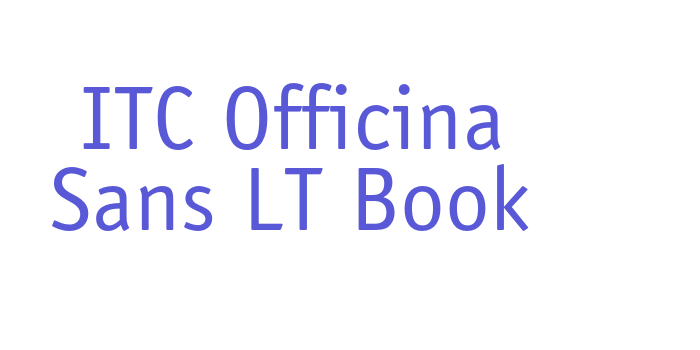 ITC Officina Sans LT Book Font Download