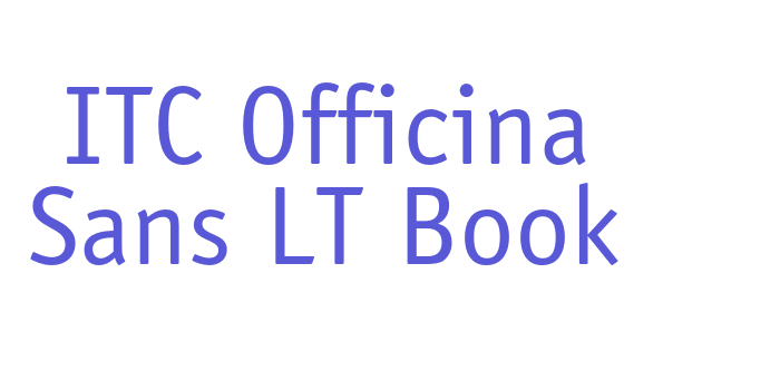 ITC Officina Sans LT Book Font