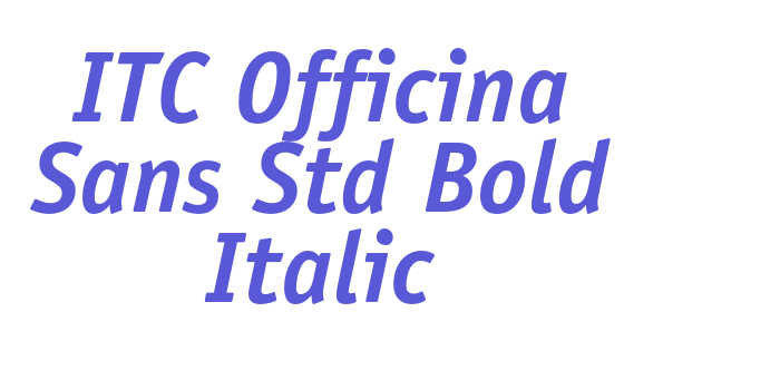 ITC Officina Sans Std Bold Italic Font Download