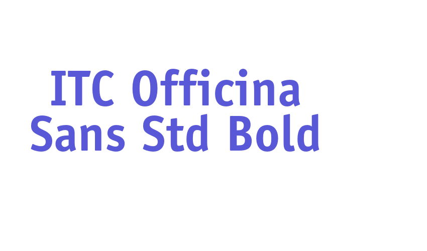 ITC Officina Sans Std Bold Font Download