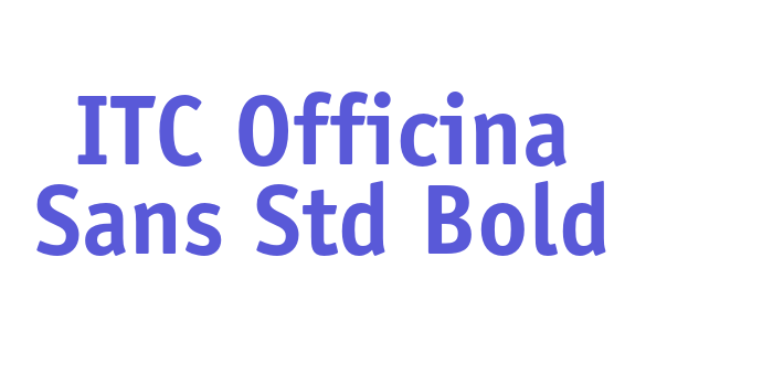 ITC Officina Sans Std Bold Font Download