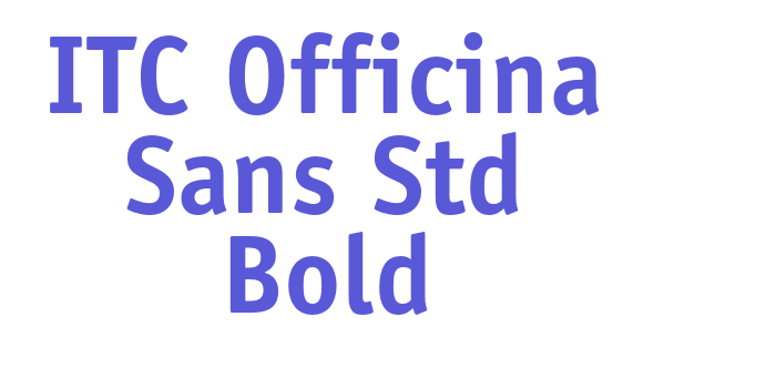 ITC Officina Sans Std Bold Font