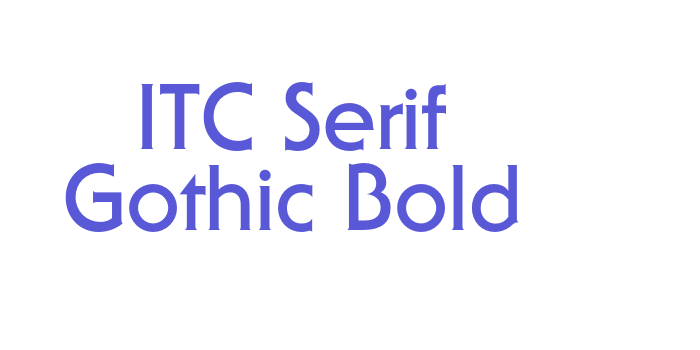 ITC Serif Gothic Bold Font Download