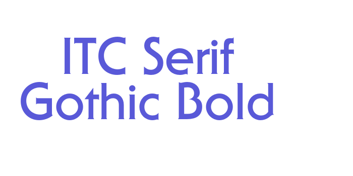 ITC Serif Gothic Bold Font