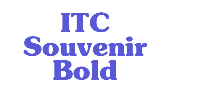 ITC Souvenir Bold Font Download