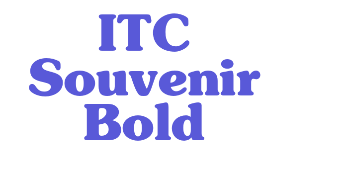 ITC Souvenir Bold Font