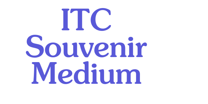 ITC Souvenir Medium Font