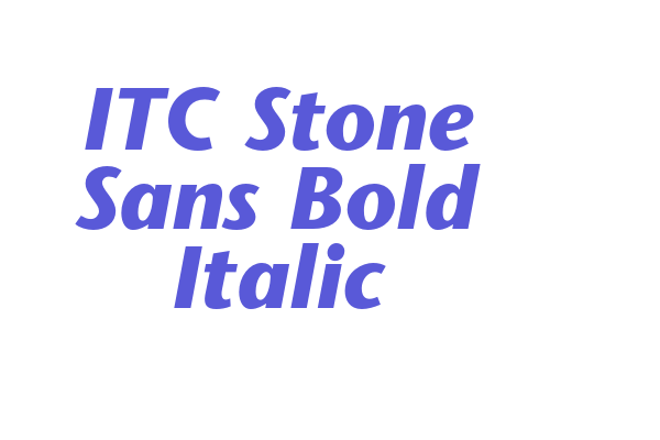 ITC Stone Sans Bold Italic Font