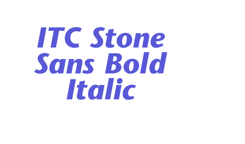 ITC Stone Sans Bold Italic Font Download